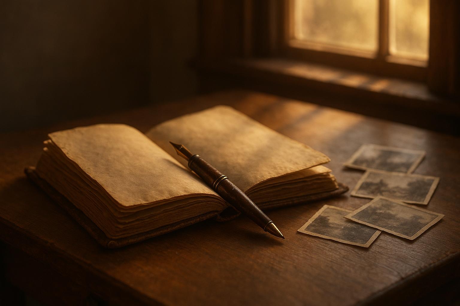 Open journal with handwritten names — do you need to change names in your memoir?