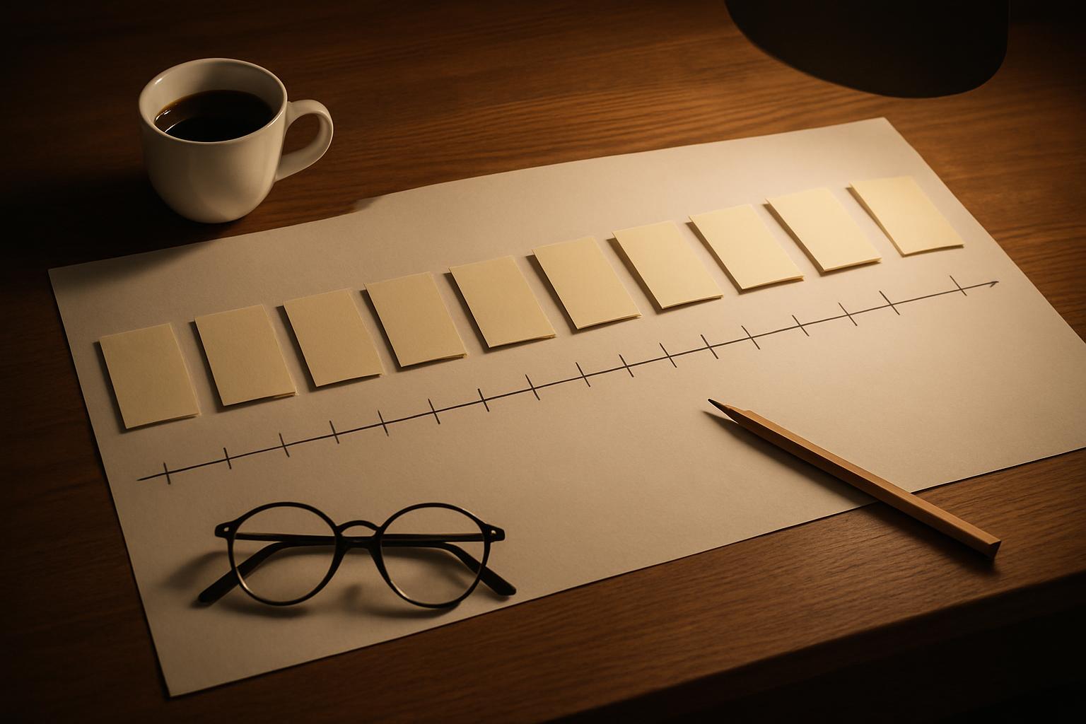Writer at desk choosing a memoir title
