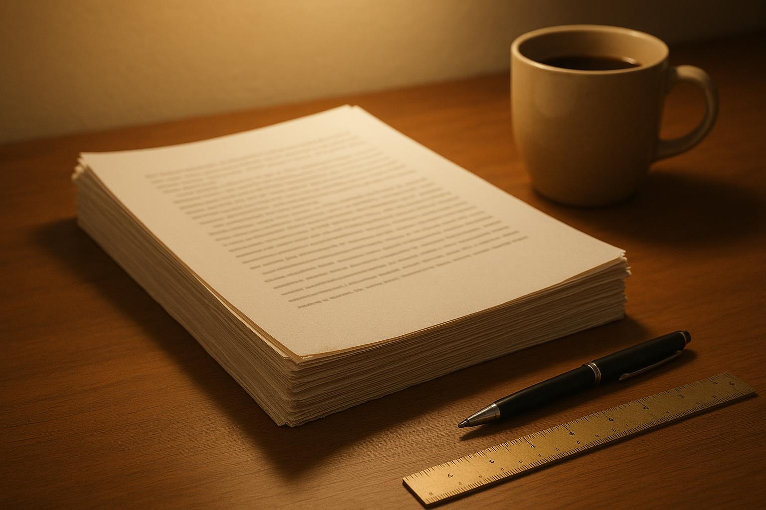 Stack of manuscript pages — how many pages should a memoir be?