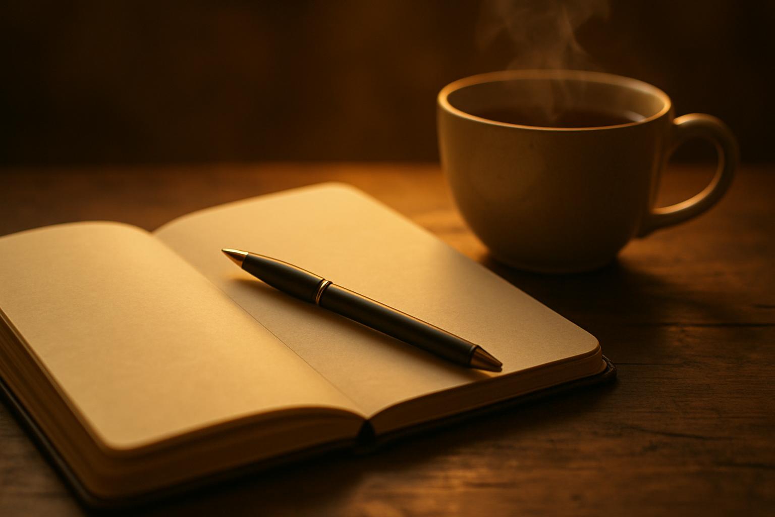 Writer editing a memoir manuscript at a desk